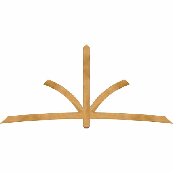 Ekena Millwork Davenport Rough Sawn Timber Gable Bracket, Western Red Cedar, 108"W x 49"H x 2"D x 4"F, 11/12 Pitch GBW108X49X0204DAV00RWR - main